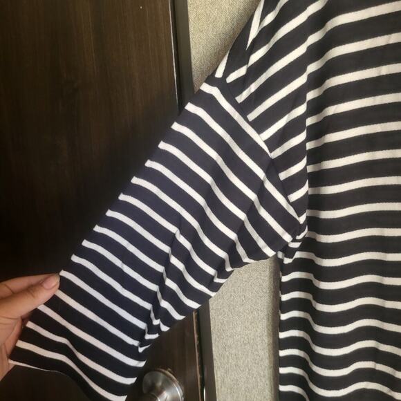 NWT $158 Splendid black and white striped dress Med basic capsule wardrobe - Picture 4 of 6